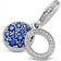 Pandora Sparkling Disc Double Dangle Charm - Silver/Blue/Transparent