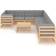 vidaXL 3077039 Loungeset, 1 Bord inkl. 9 Soffor