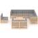 vidaXL 3076859 Lounge-Set, 1 Tisch einschl. 9 Sofas