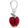 Pandora Murano Apple Dangle Charm - Silver/Red/Transparent