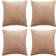 vidaXL Velour 4-pack Pudebetræk Beige (40x40cm)