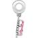 Pandora Birthday Cake Dangle Charm - Silver/Pink/Transparent