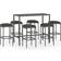 vidaXL 3064824 Set da Bar all'Aperto, 1 Tavolo incluso 6 Sedie