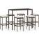 vidaXL 3064824 Set da Bar all'Aperto, 1 Tavolo incluso 6 Sedie