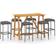 vidaXL 3067965 Conjunto de Bar Exterior, 1 Mesa incl. 6 Sillas