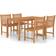 vidaXL 3059939 Patio Dining Set, 1 Table incl. 4 Chairs