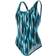 Speedo Aurasheen Printed Swimsuit - Nordic Teal/Black