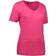 ID Ladies Interlock V-Neck T-Shirt - Pink