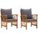 vidaXL 310267 2-pack Garden Dining Chair