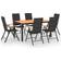 vidaXL 3060079 Juego de comedor de patio, 1 Mesa incl. 6 Sillas