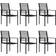 vidaXL 3060258 Patio Dining Set, 1 Table incl. 6 Chairs