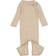 Wheat Plain Wool Jumpsuit - Khaki Stripe (9311e-779-3206)