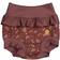 Wheat Neoprene Swim Pants Ruffle - Maroon Flowers