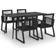 vidaXL 3060215 Ensemble repas de patio, 1 Table incluse 4 Chaises