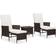 vidaXL 3059372 Outdoor Lounge Set, 1 Table incl. 2 Chairs