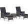 vidaXL 3059372 Lounge-Set, 1 Tisch einschl. 2 Stühle