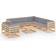 vidaXL 3076729 Loungeset, 1 Bord inkl. 9 Soffor