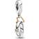 Pandora Two-tone Wedding Rings Dangle Charm - Silver/Gold/Transparent