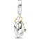 Pandora Two-tone Wedding Rings Dangle Charm - Silver/Gold/Transparent