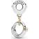 Pandora Two-tone Wedding Rings Dangle Charm - Silver/Gold/Transparent