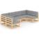 vidaXL 3077174 Loungeset, Bord inkl. 6 Soffor