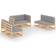 vidaXL 3076459 Loungesett, Bord inkl. 6 Soffor