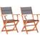 vidaXL 48690 2-pack Sedia da giardino per pranzo