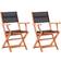 vidaXL 48690 2-pack Sedia da giardino per pranzo