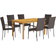 vidaXL 3067788 Patio Dining Set, 1 Table incl. 6 Chairs