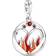 Pandora Me Fire Inside Medallion Charm - Silver/Cerise/Red