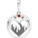 Pandora Me Fire Inside Medallion Charm - Silver/Cerise/Red