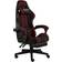 vidaXL Gaming Chair With Footrest Black & Wine Red Synthetic Leather