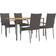 vidaXL 3072492 Patio Dining Set, 1 Table incl. 4 Chairs