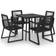 vidaXL 3060214 Juego de comedor de patio, 1 Mesa incl. 4 Sillas