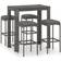 vidaXL 3064782 Set da Bar all'Aperto, 1 Tavolo incluso 4 Sedie