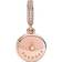 Pandora Sparkling Disc Double Dangle Charm - Rose Gold/Pink/Transparent