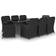 vidaXL 3059478 Matgrupp, 1 Bord inkl. 8 Stolar