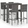 vidaXL 3064797 Bargrupp, 1 Bord inkl. 4 Stolar