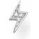 Thomas Sabo Clou d'oreille unique éclairs argent bianco H2217-051-14 argenté/blanc
