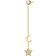 Thomas Sabo Charm Club Single Star and Moon Earring - Gold/Transparent