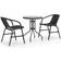 vidaXL 3080087 Juego de comedor de patio, 1 Mesa incl. 2 Sillas