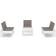 vidaXL 3059835 Loungeset, 1 Bord inkl. 1 Stolar & 2 Soffor