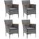 vidaXL 310567 4-pack Garden Dining Chair