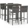 vidaXL 3064812 Bargrupp, 1 Bord inkl. 4 Stolar