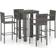 vidaXL 3064809 Bargrupp, 1 Bord inkl. 4 Stolar