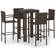 vidaXL 3064809 Bargrupp, 1 Bord inkl. 4 Stolar