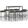 vidaXL 3064825 Bargrupp, 1 Bord inkl. 8 Stolar