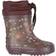 Wheat Thermo Rubber Boot - Maroon Flowers