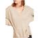 Vila Ril Oversize V-Neck Knitted Pullover - Beige/Natural Melange