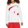 Nike Sportswear Swoosh Pullover Semi Brushed Back Hoodie - White/University Red
